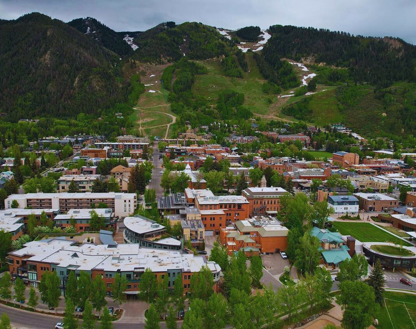 Aerial Shot of Downtown, Aspen, CO